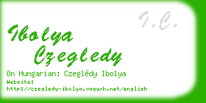 ibolya czegledy business card