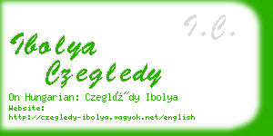 ibolya czegledy business card